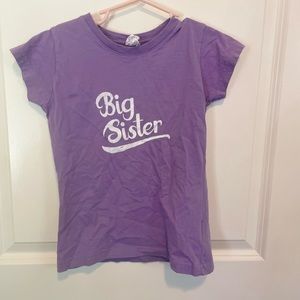 5/6 purple Big Sister t-shirt